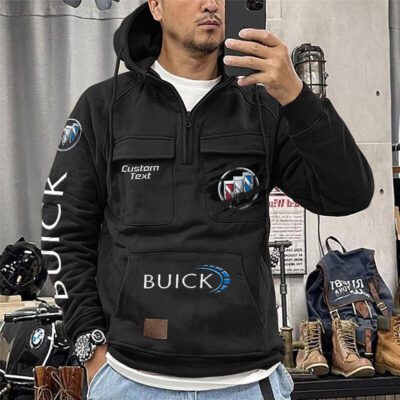 Buick Vintage Quarter Zip Hoodie Retro Hoodie LQZ1055 1