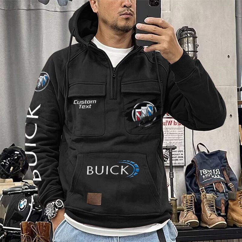 Buick Vintage Quarter Zip Hoodie Retro Hoodie LQZ1055 1