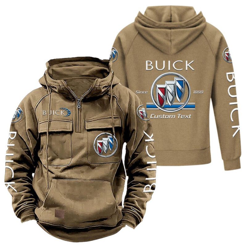 Buick Vintage Quarter Zip Hoodie Retro Hoodie LQZ1115 4