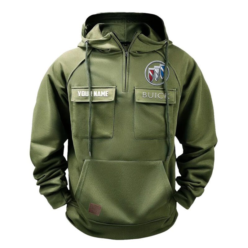 Buick Vintage Quarter Zip Hoodie Retro Hoodie LQZ1532 2