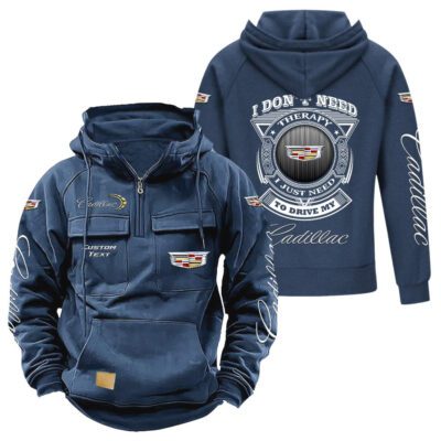 Cadillac Vintage Quarter Zip Hoodie Retro Hoodie LQZ1252 2 Cadillac Vintage Quarter Zip Hoodie Retro Hoodie LQZ1252 2