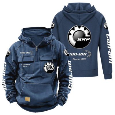 Can Am Vintage Quarter Zip Hoodie Retro Hoodie LQZ1308 2