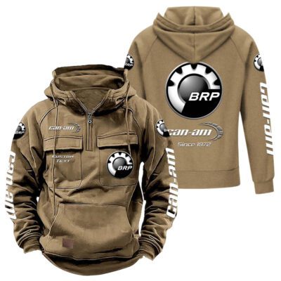 Can Am Vintage Quarter Zip Hoodie Retro Hoodie LQZ1308 4