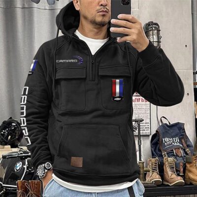 Chevrolet Camaro Vintage Quarter Zip Hoodie Retro Hoodie LQZ1149 1 Chevrolet Camaro Vintage Quarter Zip Hoodie Retro Hoodie LQZ1149 1