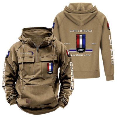 Chevrolet Camaro Vintage Quarter Zip Hoodie Retro Hoodie LQZ1149 4 Chevrolet Camaro Vintage Quarter Zip Hoodie Retro Hoodie LQZ1149 4