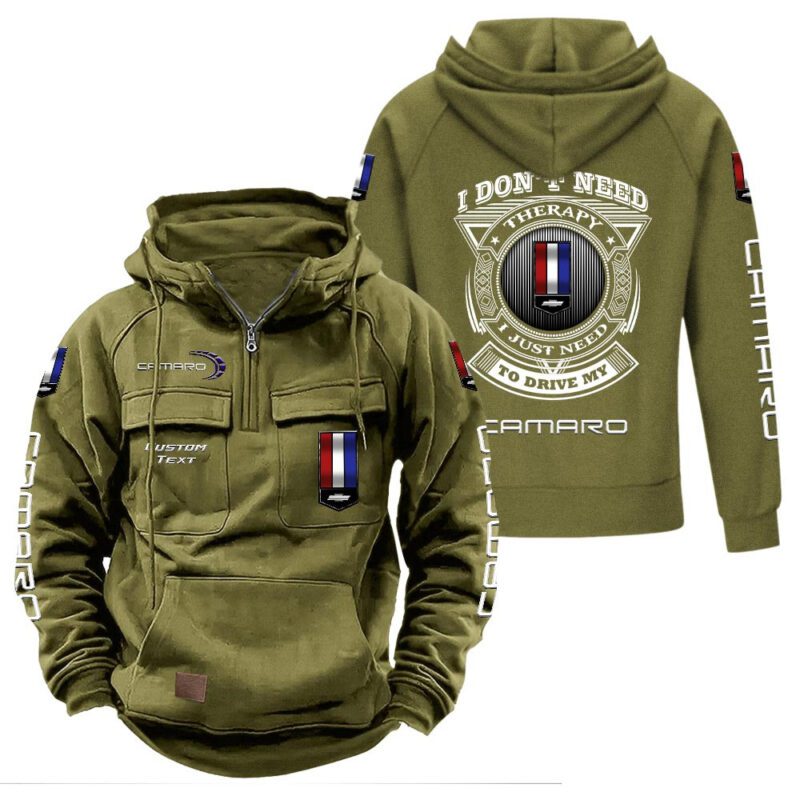 Chevrolet Camaro Vintage Quarter Zip Hoodie Retro Hoodie LQZ1284 3