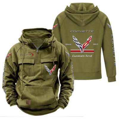 Chevrolet Corvette Vintage Quarter Zip Hoodie Retro Hoodie LQZ1126 3 Chevrolet Corvette Vintage Quarter Zip Hoodie Retro Hoodie LQZ1126 3