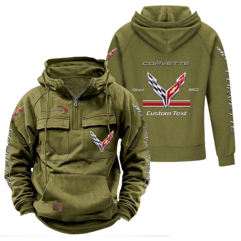 Chevrolet Corvette Vintage Quarter Zip Hoodie Retro Hoodie LQZ1126 3
