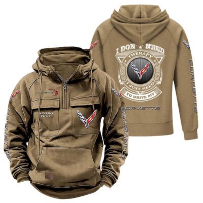 Chevrolet Corvette Vintage Quarter Zip Hoodie Retro Hoodie LQZ1256 4 Chevrolet Corvette Vintage Quarter Zip Hoodie Retro Hoodie LQZ1256 4
