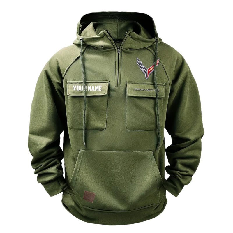 Chevrolet Corvette Vintage Quarter Zip Hoodie Retro Hoodie LQZ1267 2