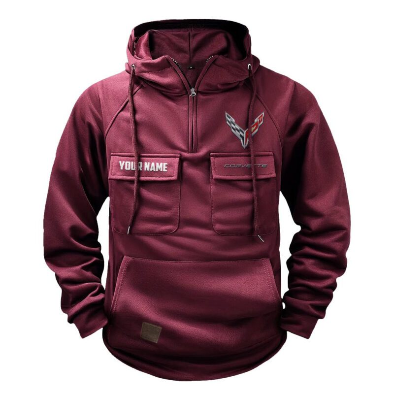 Chevrolet Corvette Vintage Quarter Zip Hoodie Retro Hoodie LQZ1267 4