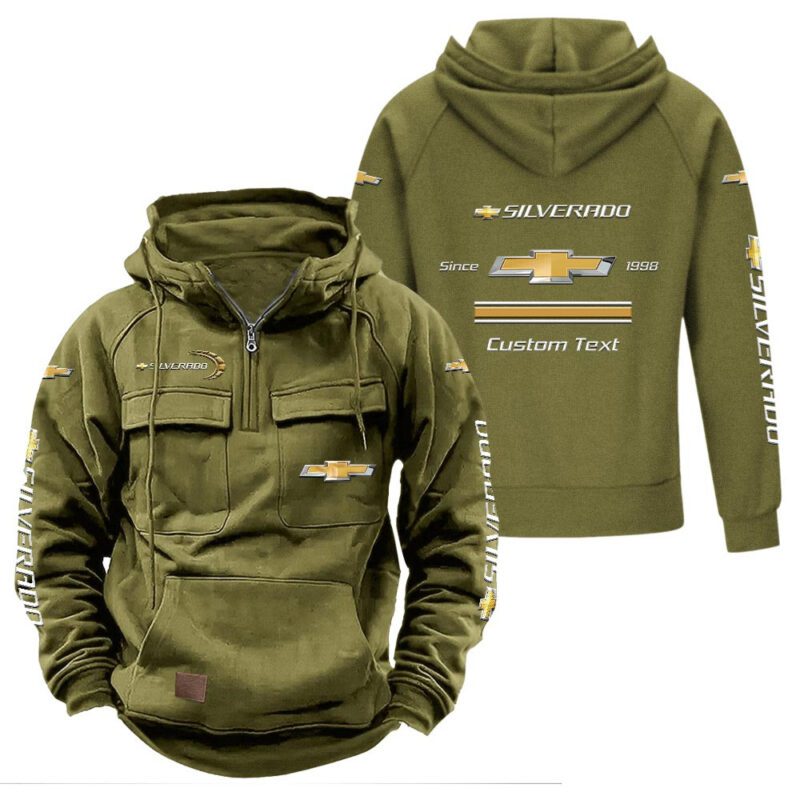 Chevrolet Silverado Vintage Quarter Zip Hoodie Retro Hoodie LQZ1124 3