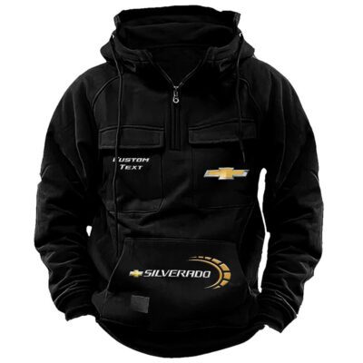 Chevrolet Silverado Vintage Quarter Zip Hoodie Retro Hoodie LQZ1489 1 Chevrolet Silverado Vintage Quarter Zip Hoodie Retro Hoodie LQZ1489 1