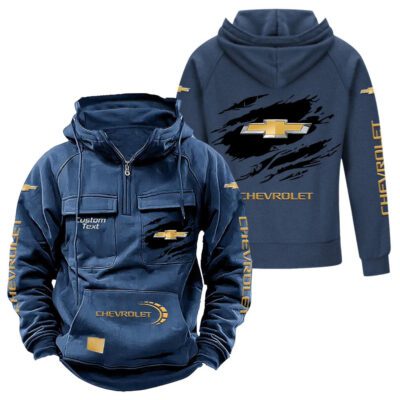 Chevrolet Vintage Quarter Zip Hoodie Retro Hoodie LQZ1068 2 Chevrolet Vintage Quarter Zip Hoodie Retro Hoodie LQZ1068 2