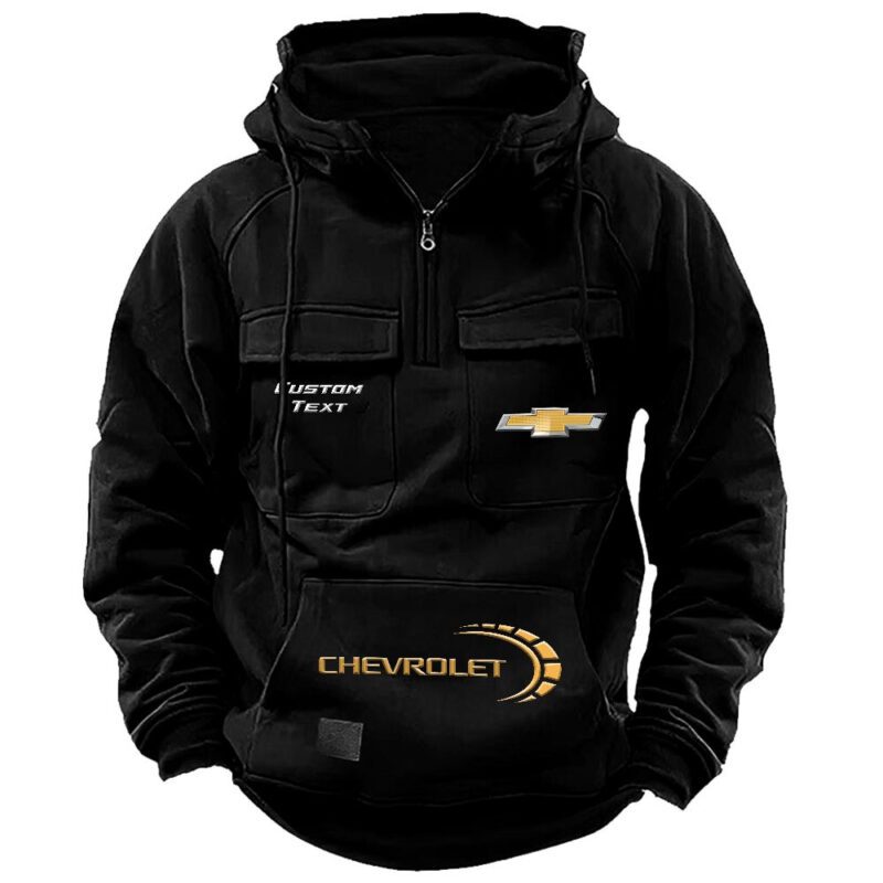 Chevrolet Vintage Quarter Zip Hoodie Retro Hoodie LQZ1472 1
