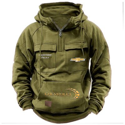 Chevrolet Vintage Quarter Zip Hoodie Retro Hoodie LQZ1472 3