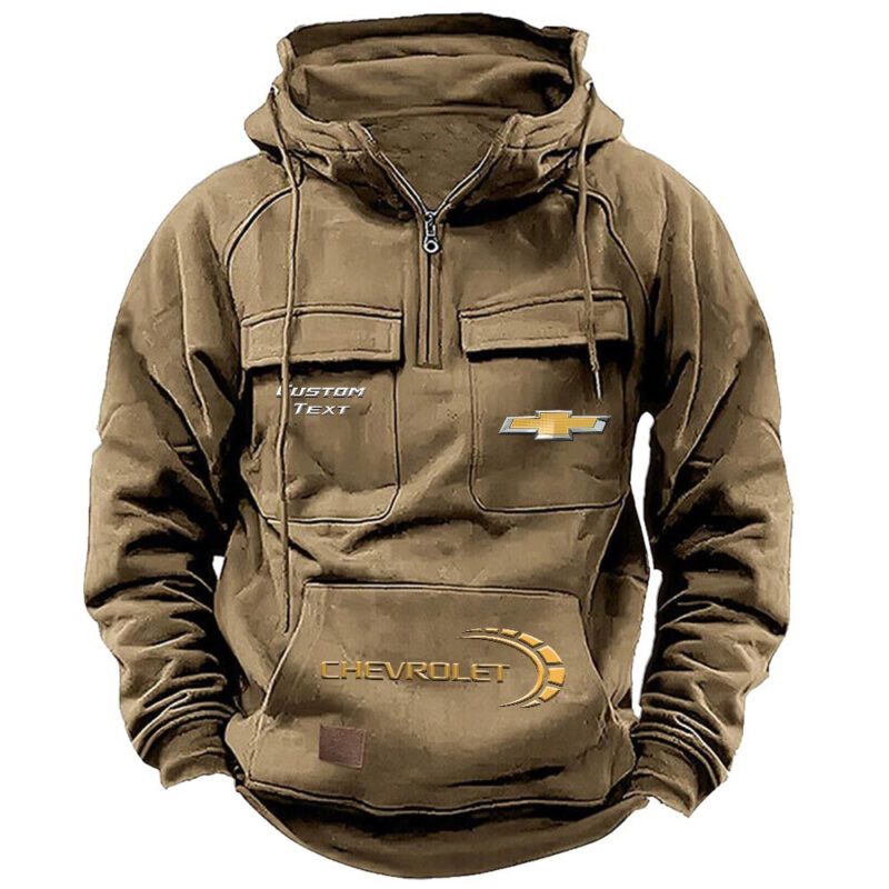 Chevrolet Vintage Quarter Zip Hoodie Retro Hoodie LQZ1472 4