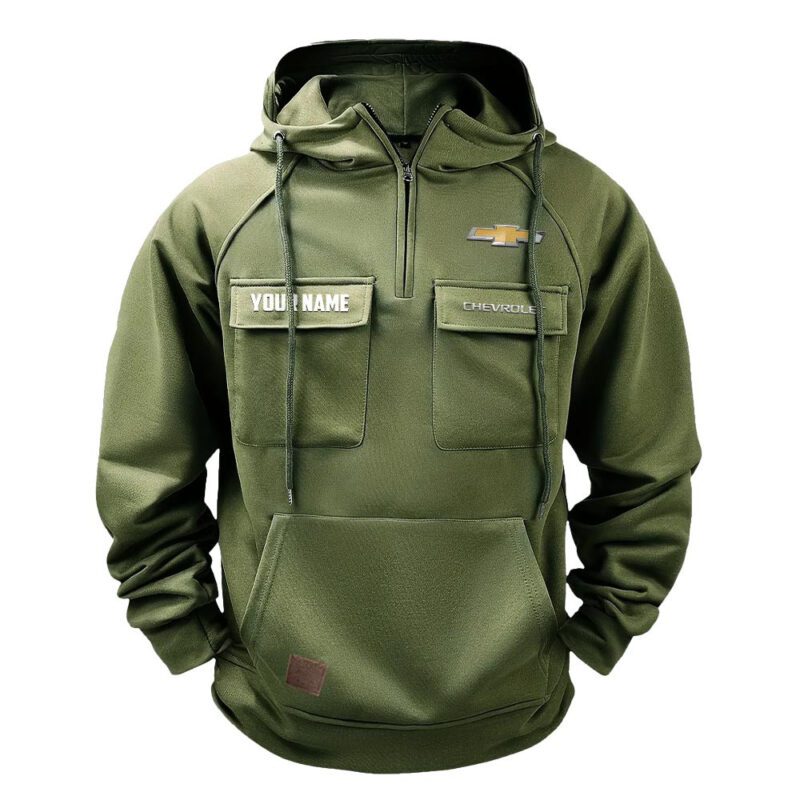 Chevrolet Vintage Quarter Zip Hoodie Retro Hoodie LQZ1531 2