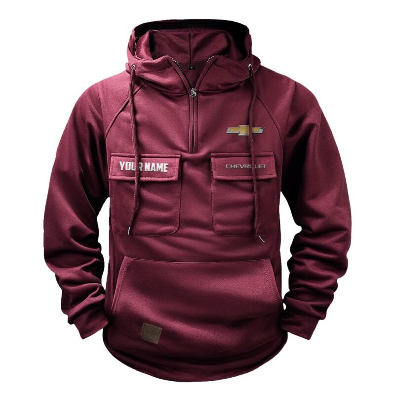 Chevrolet Vintage Quarter Zip Hoodie Retro Hoodie LQZ1531 4