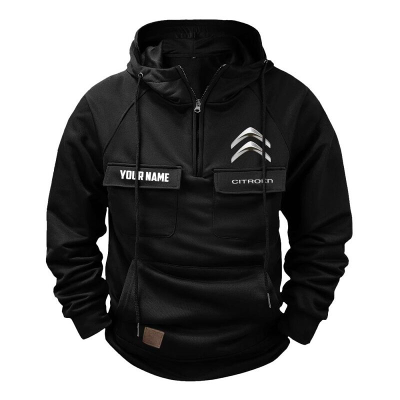 Citroen Vintage Quarter Zip Hoodie Retro Hoodie LQZ1010