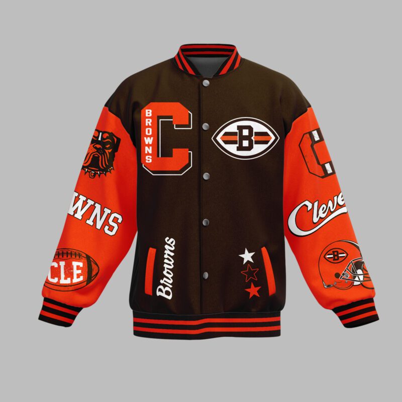 Cleveland Browns NFL Baseball Jacket For Fan CFB2079 1