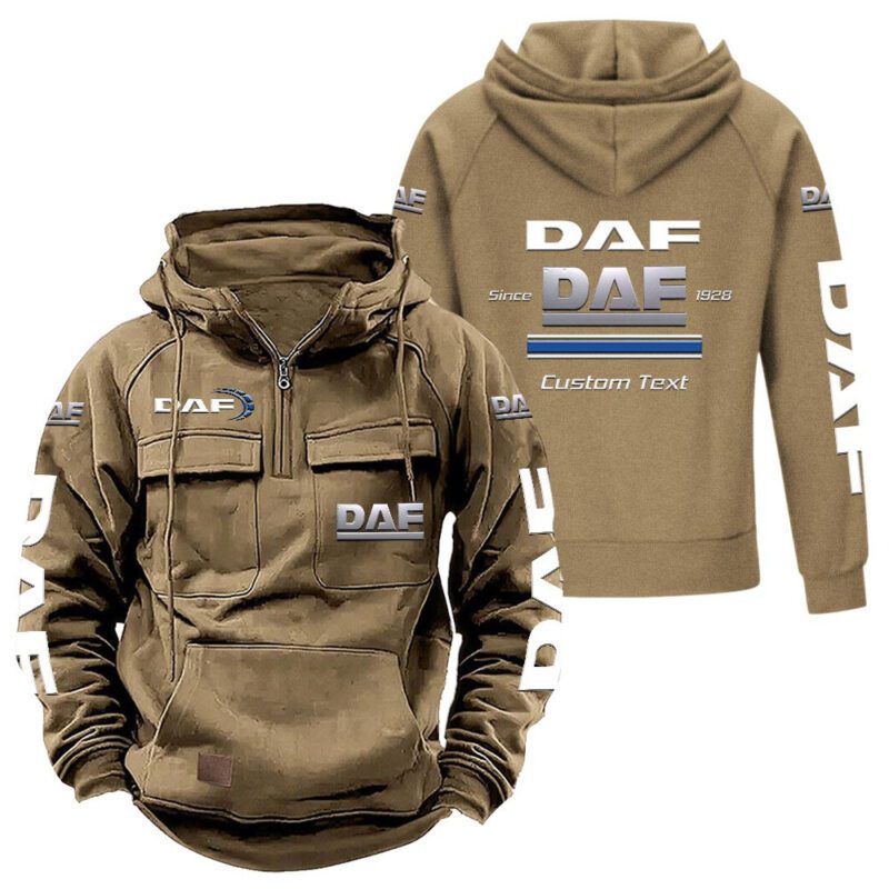 DAF Vintage Quarter Zip Hoodie Retro Hoodie LQZ1153 4