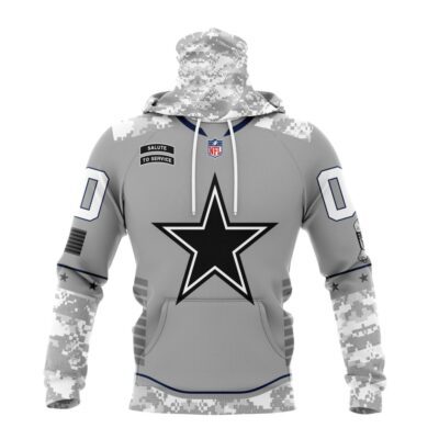 Dallas Cowboys NFL Specialized Design Camo 2024 Salute To Service Club Personalized Letters Number Gaiter Hoodie WGH2010