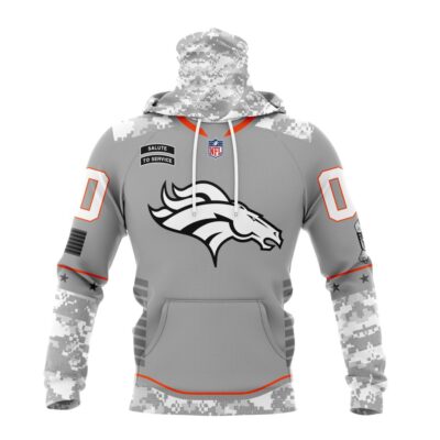 Denver Broncos NFL Specialized Design Camo 2024 Salute To Service Club Personalized Letters Number Gaiter Hoodie WGH2006