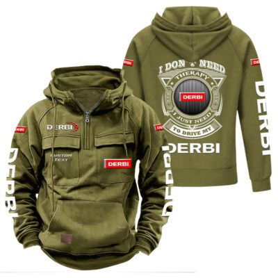 Derbi Vintage Quarter Zip Hoodie Retro Hoodie LQZ1206 3 Derbi Vintage Quarter Zip Hoodie Retro Hoodie LQZ1206 3