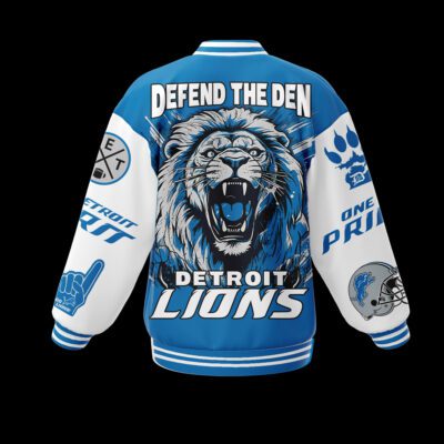 Detroit Lions NFL Baseball Jacket For Fan CFB1023 2