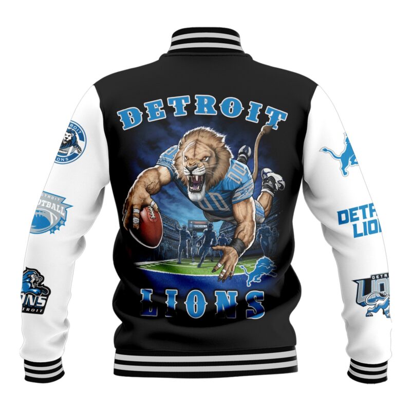 Detroit Lions NFL Baseball Jacket For Fan CFB2041 1