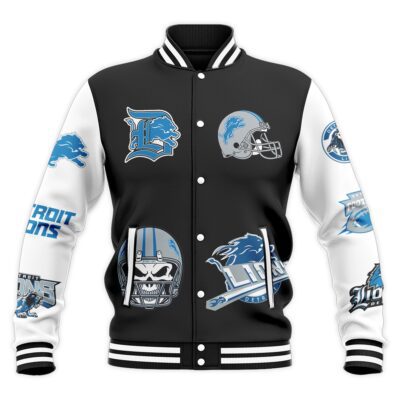 Detroit Lions NFL Baseball Jacket For Fan CFB2041 2