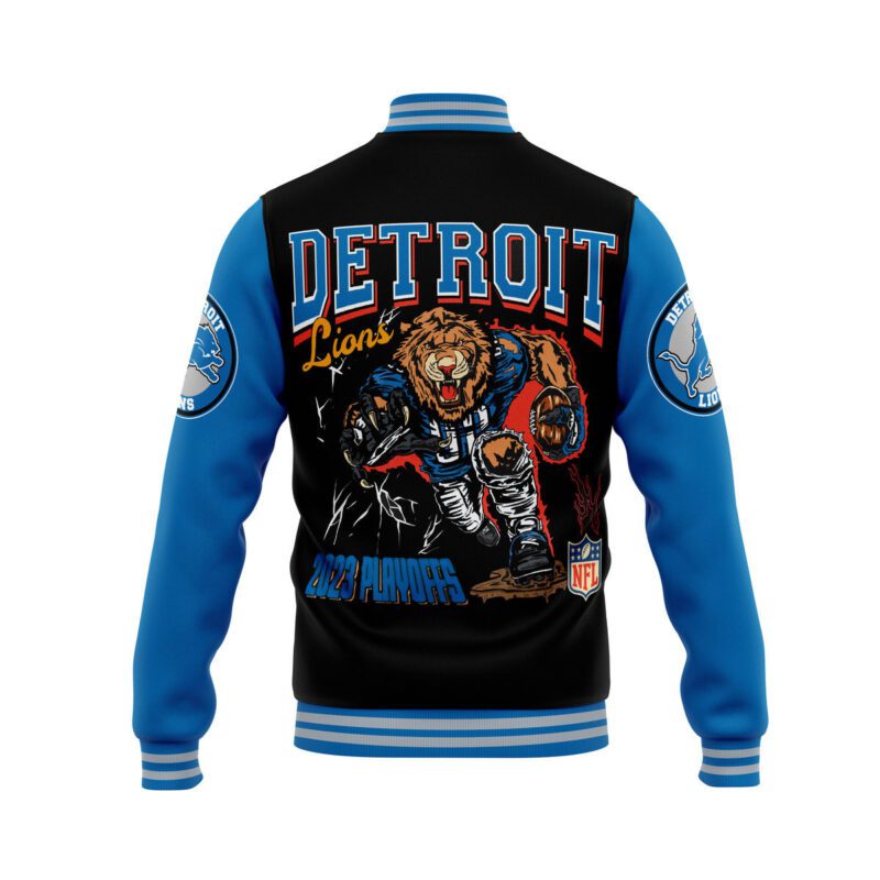 Detroit Lions NFL Baseball Jacket For Fan CFB2047 1