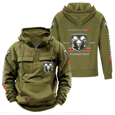Dodge Vintage Quarter Zip Hoodie Retro Hoodie LQZ1099 3