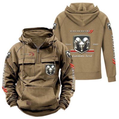 Dodge Vintage Quarter Zip Hoodie Retro Hoodie LQZ1099 4