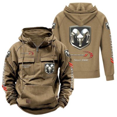 Dodge Vintage Quarter Zip Hoodie Retro Hoodie LQZ1388 4