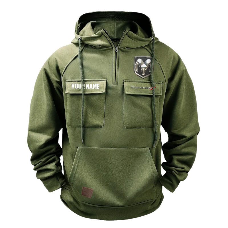 Dodge Vintage Quarter Zip Hoodie Retro Hoodie LQZ1529 2