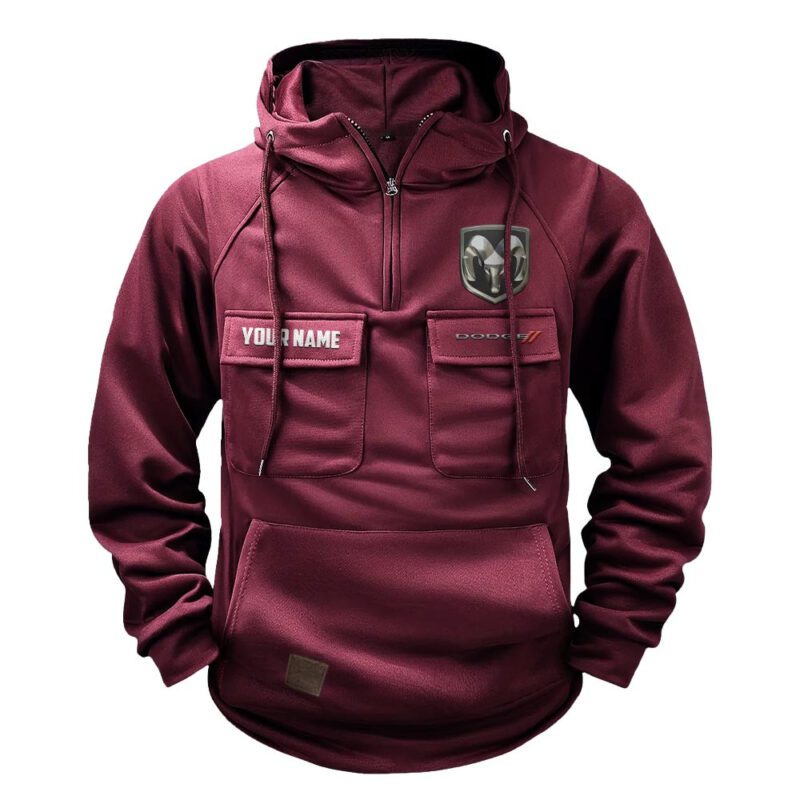 Dodge Vintage Quarter Zip Hoodie Retro Hoodie LQZ1529 4