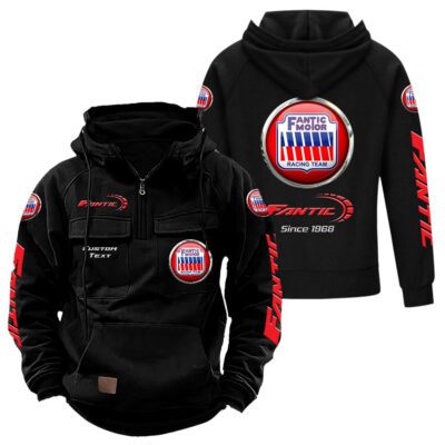 Fantic Vintage Quarter Zip Hoodie Retro Hoodie LQZ1315