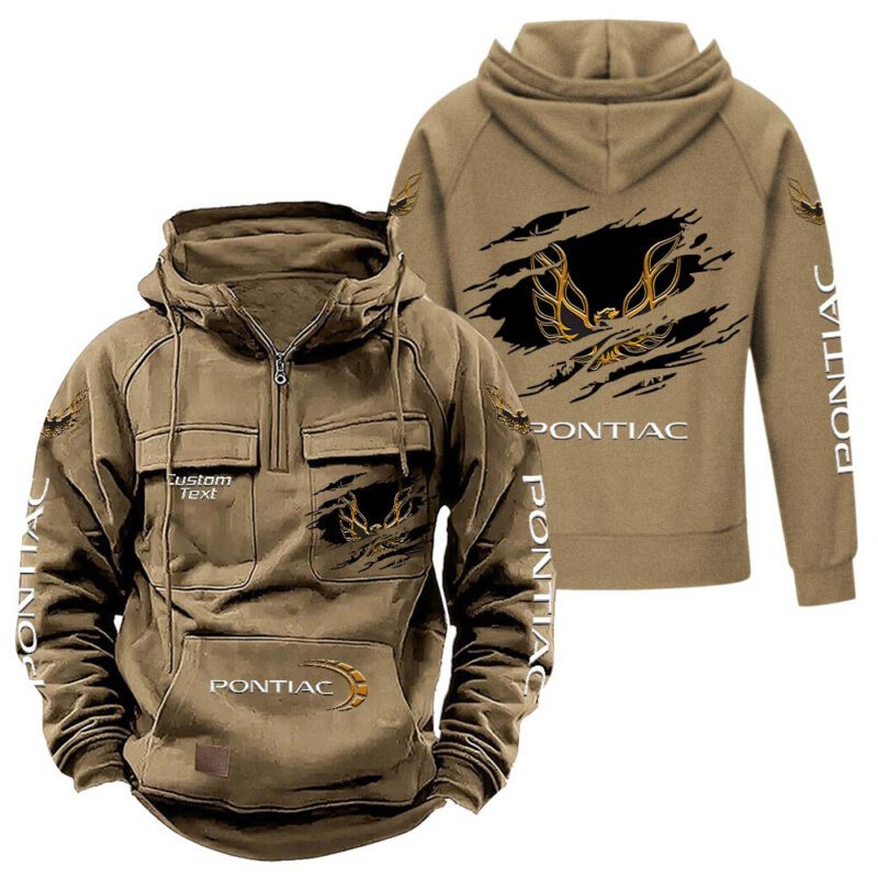 Firebird Pontiac Vintage Quarter Zip Hoodie Retro Hoodie LQZ1033 4
