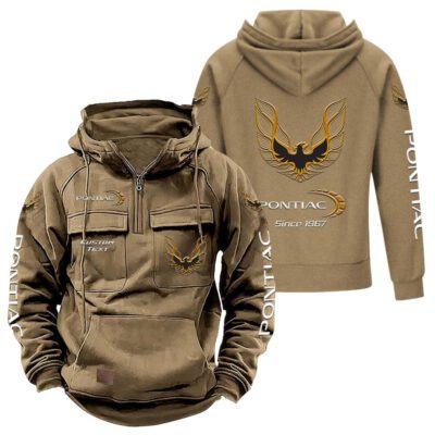 Firebird Pontiac Vintage Quarter Zip Hoodie Retro Hoodie LQZ1378 4
