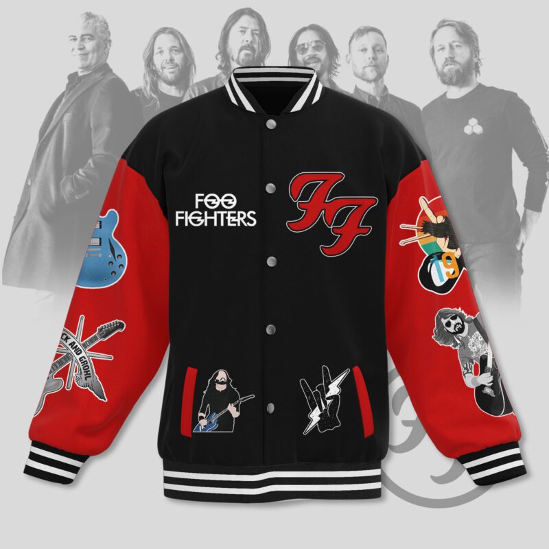 Foo Fighters Baseball Jacket For Fan CFB1980 1