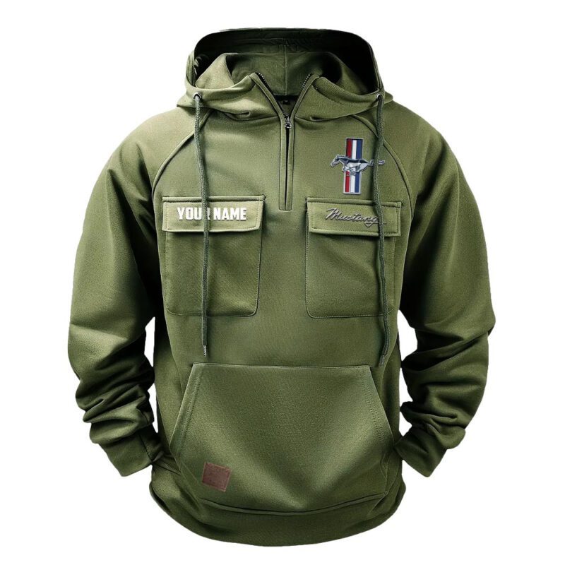 Ford Mustang Vintage Quarter Zip Hoodie Retro Hoodie LQZ1142 2