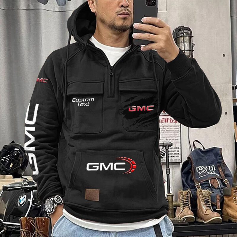 GMC Vintage Quarter Zip Hoodie Retro Hoodie LQZ1054 1