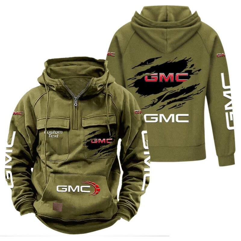 GMC Vintage Quarter Zip Hoodie Retro Hoodie LQZ1054 3