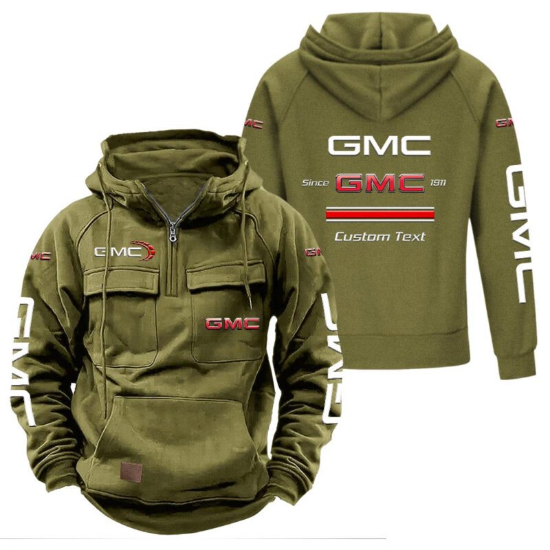 GMC Vintage Quarter Zip Hoodie Retro Hoodie LQZ1148 3