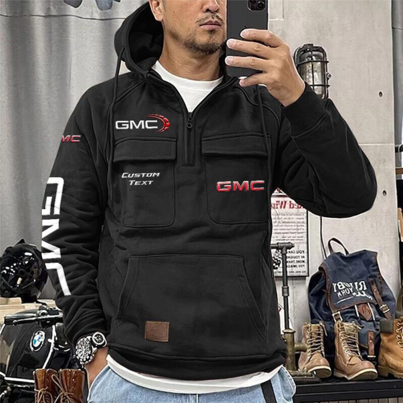 GMC Vintage Quarter Zip Hoodie Retro Hoodie LQZ1212 1