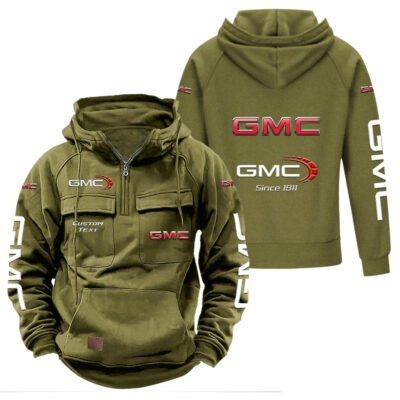 GMC Vintage Quarter Zip Hoodie Retro Hoodie LQZ1375 3