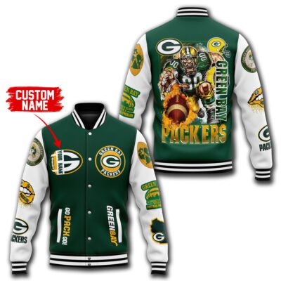 Green Bay Packers NFL Baseball Jacket For Fan CFB1952