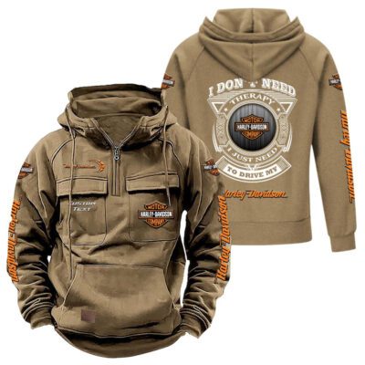 Harley Davidson Vintage Quarter Zip Hoodie Retro Hoodie LQZ1192 4